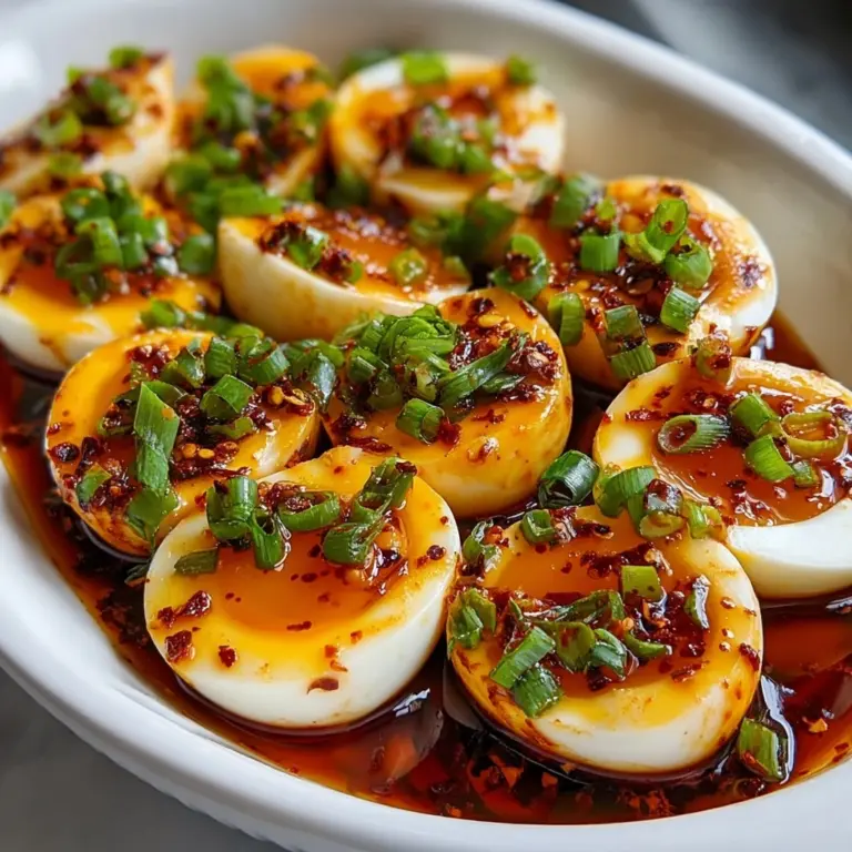 Spicy Chili Garlic Deviled Eggs Recipe with a Fiery Kick Recipe