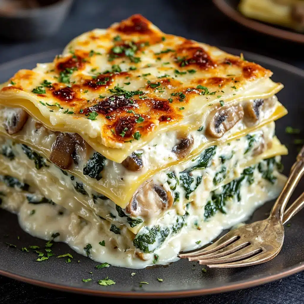 Creamy Spinach Mushroom Lasagna: A Comforting Delight! Recipe - Recipe Image
