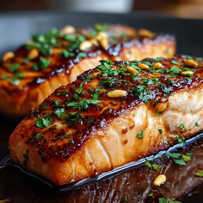 Easy Crispy Honey Garlic Glazed Salmon Recipe