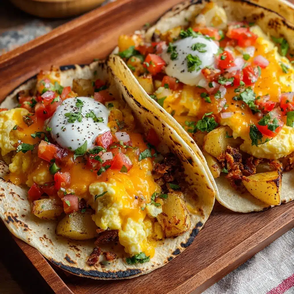 Potato, Egg, and Cheese Breakfast Tacos Recipe