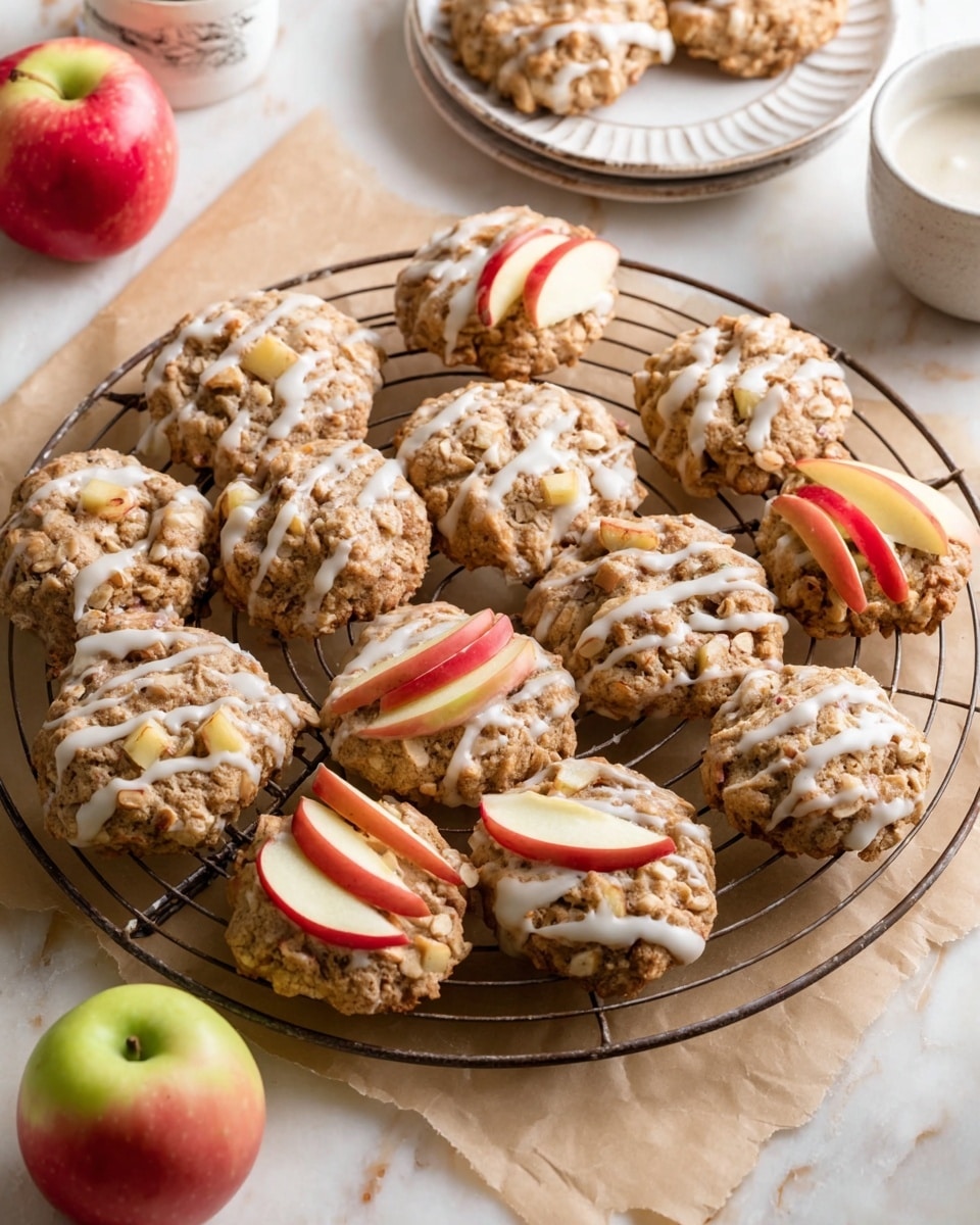 Apple Cinnamon Oatmeal Cookies with Maple Glaze Recipe