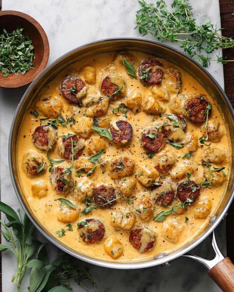 Creamy Butternut Squash Gnocchi with Sausage Recipe