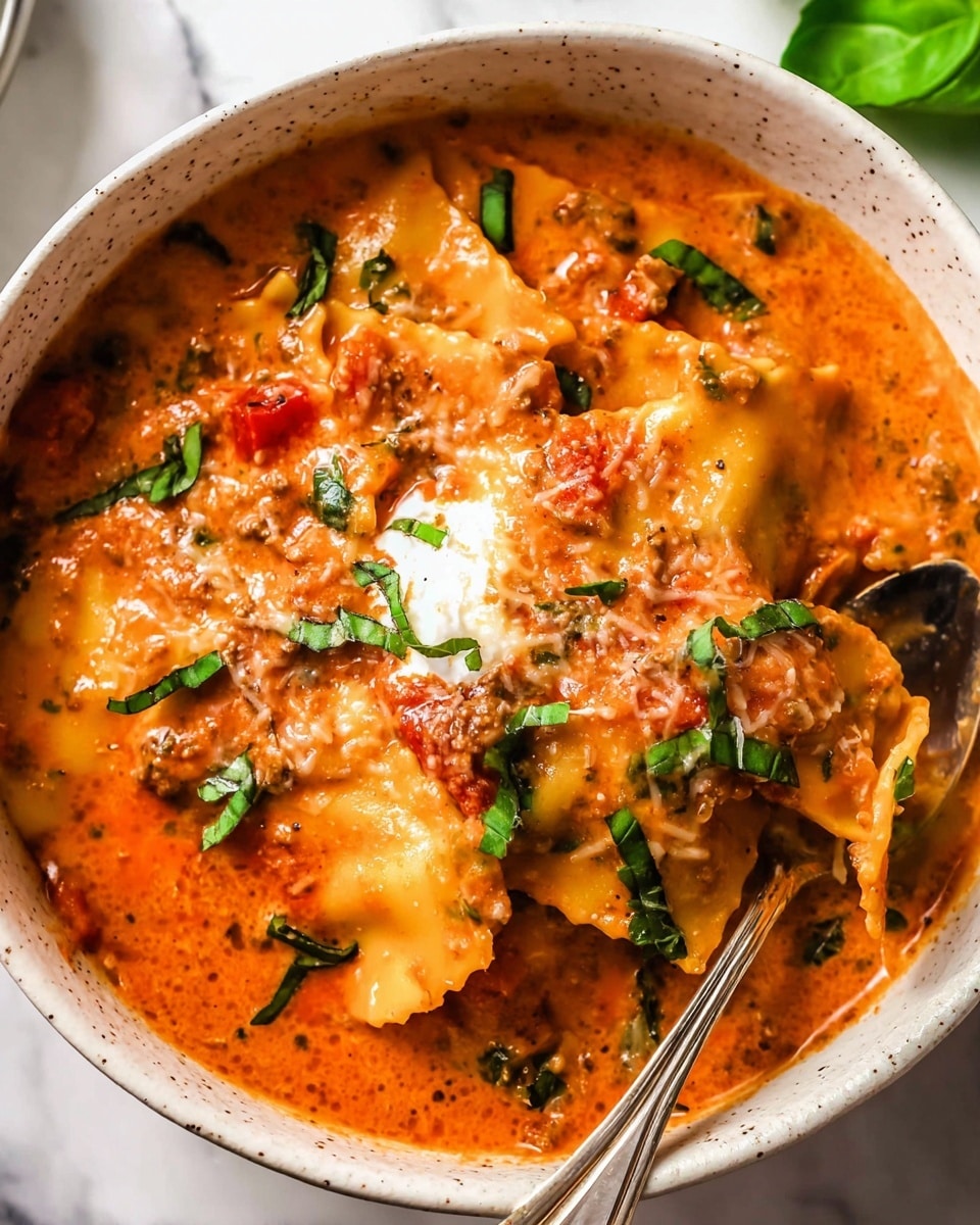Easy Creamy Lasagna Soup Recipe