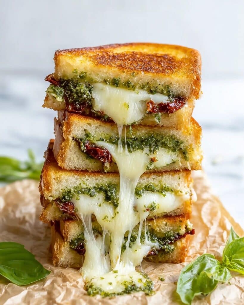 Sourdough Pesto Grilled Cheese Recipe
