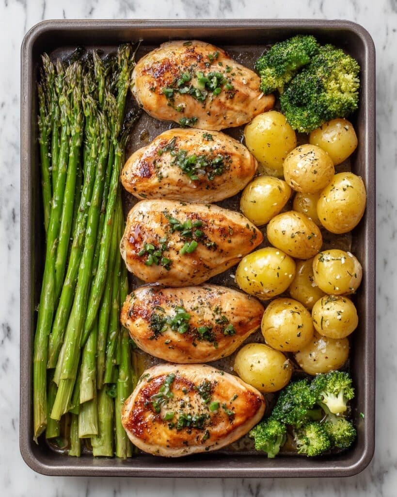 Sheet Pan Garlic Butter Chicken and Veggies Recipe