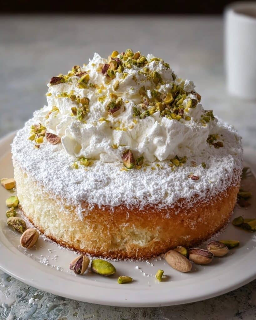 Lemon Pistachio Ricotta Cloud Cake Recipe