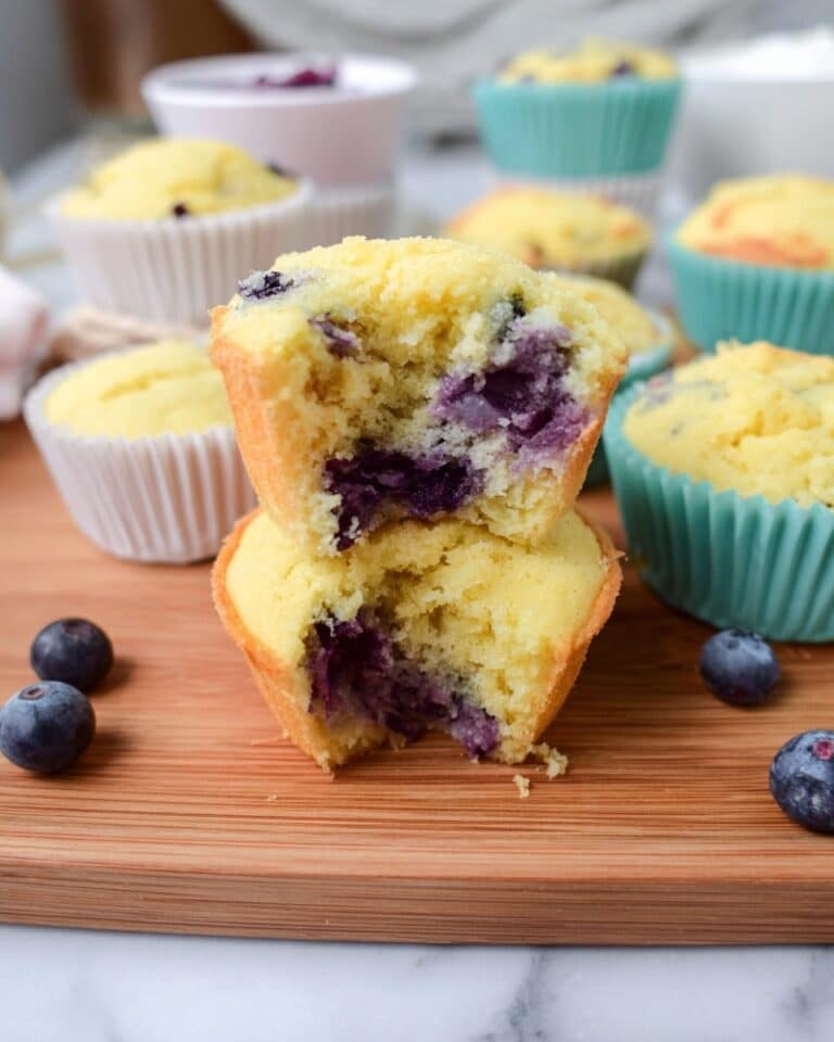 Almond Flour Lemon Blueberry Muffins Recipe