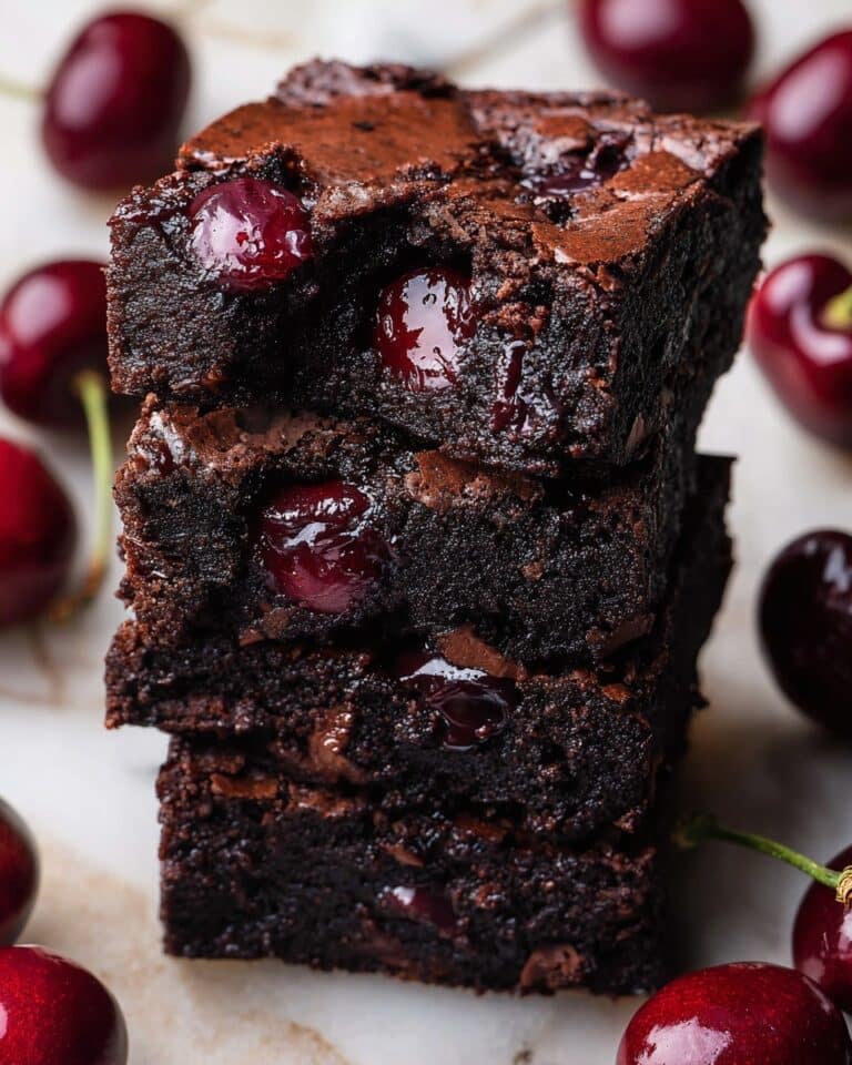 Roasted Chocolate Cherry Brownies Recipe