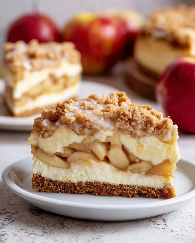 Apple Cheesecake Buns with Crumble Topping and Sweet Glaze Recipe