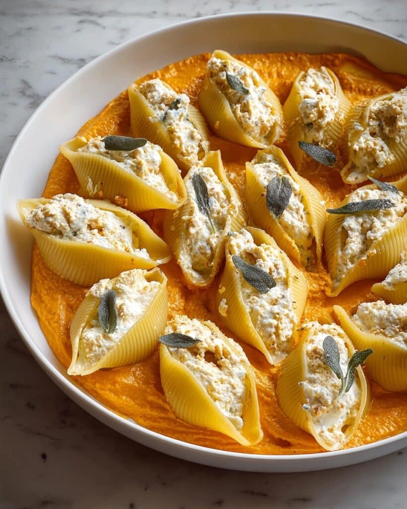 Creamy Pumpkin Ricotta Stuffed Shells Recipe