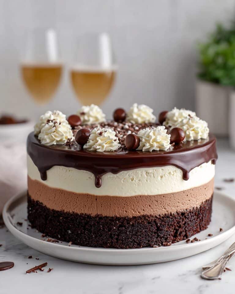 Tuxedo Cake Triple Chocolate Mousse Cake Recipe