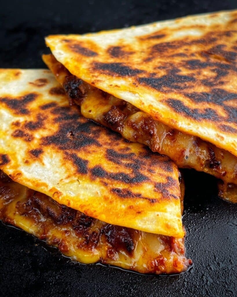Blackstone Hot Honey BBQ Chicken Quesadillas Recipe