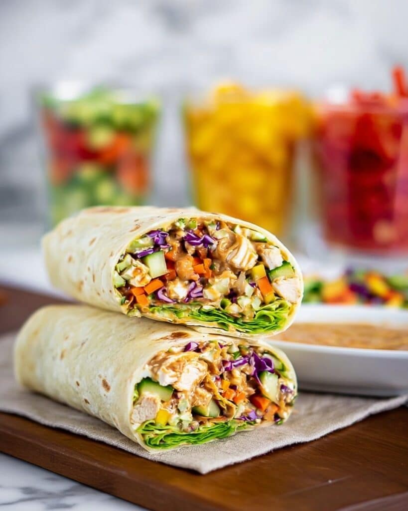 Thai Peanut Chicken Wraps Recipe