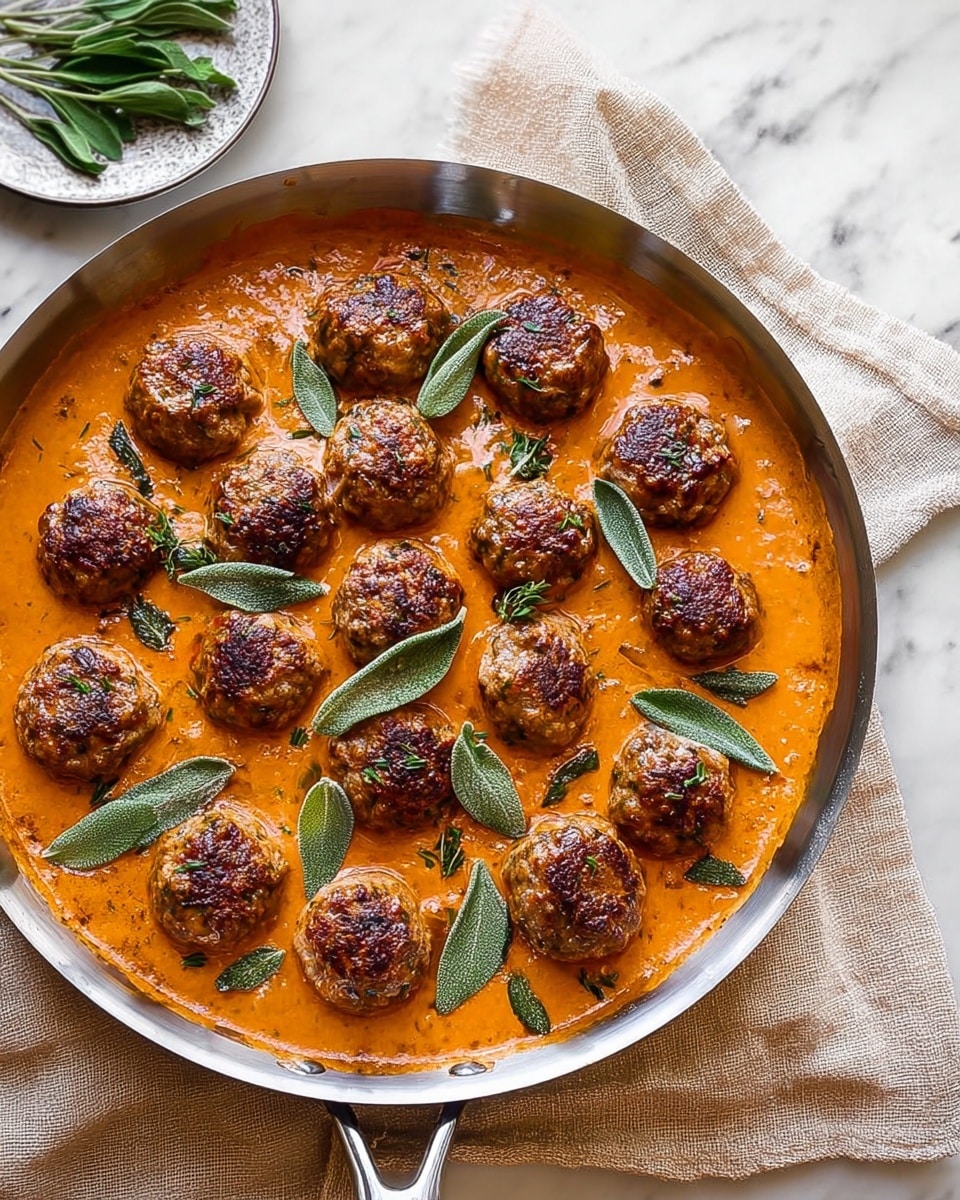 Turkey Meatballs in Pumpkin Sage Sauce Recipe