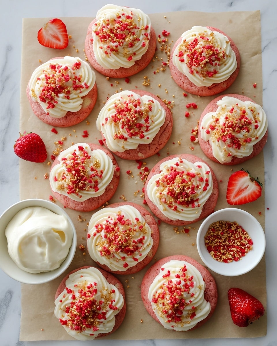 Strawberry Crunch Shortcake Cookies Recipe