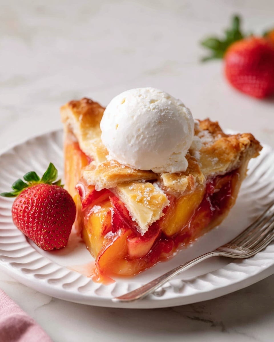 Brown Butter Strawberry Peach Pie Recipe