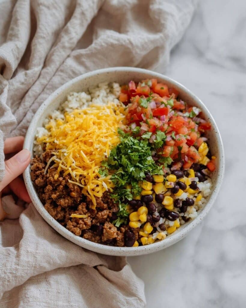 Quick & Hearty Ground Beef Burrito Bowl Recipe