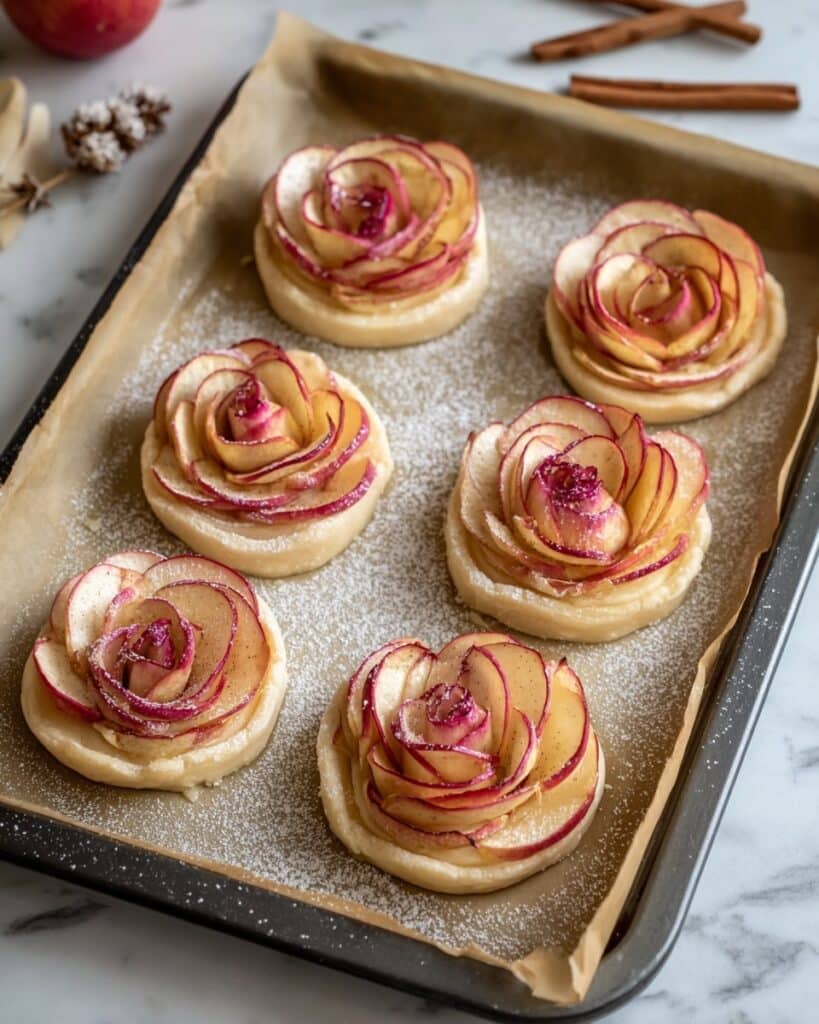 Baked Apple Roses with Puff Pastry Recipe