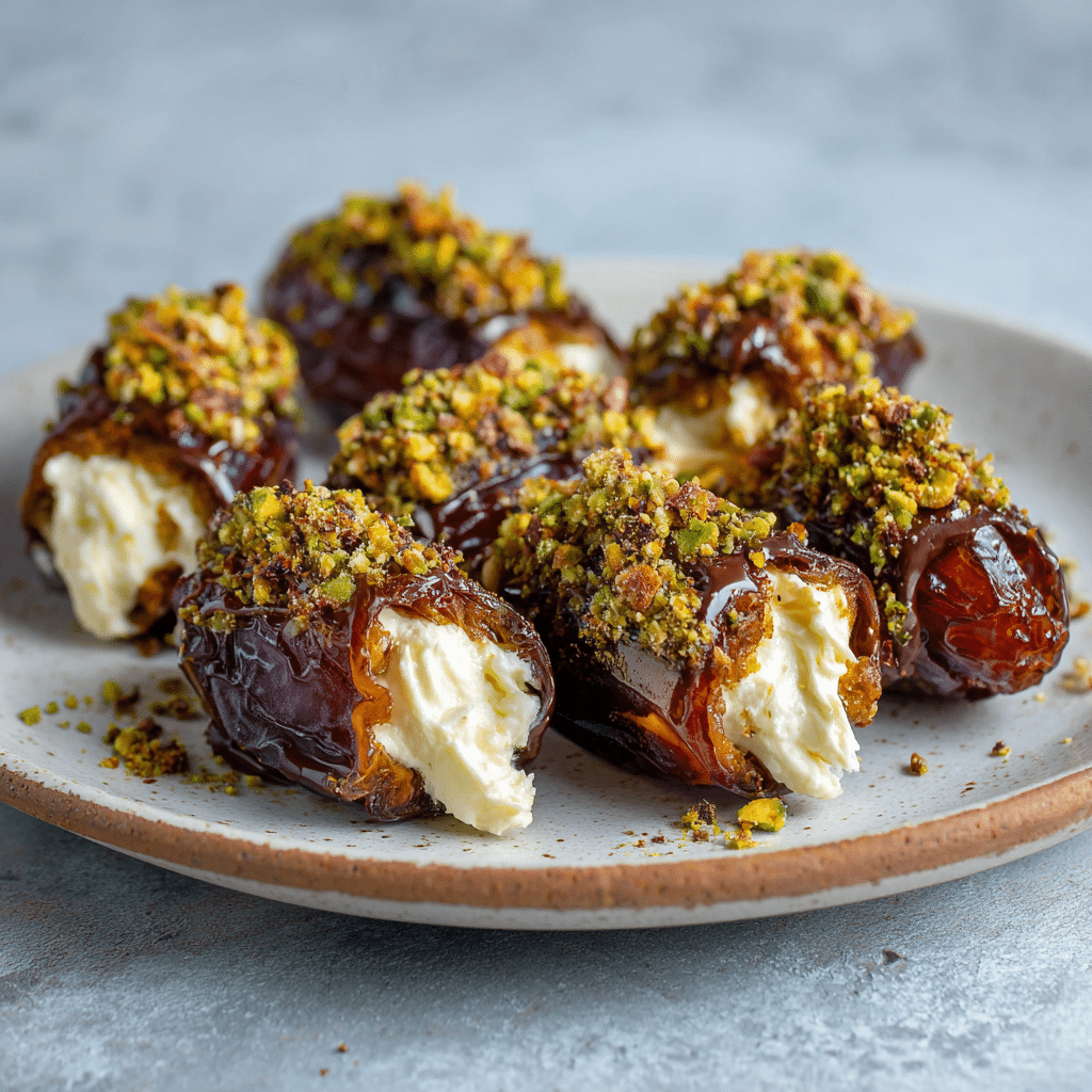 Sweet Stuffed Dates with Feta, Parmesan, and Walnuts Recipe - Recipe Image
