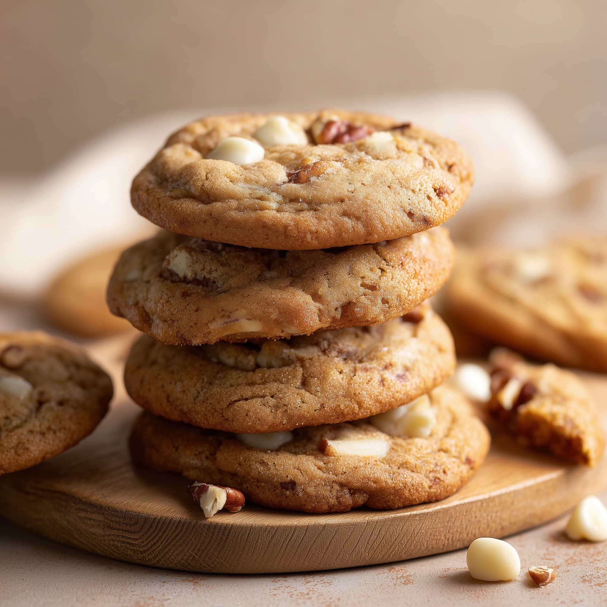 Biscoff Cookie Butter White Chocolate Chip Cookies Recipe - Recipe Image