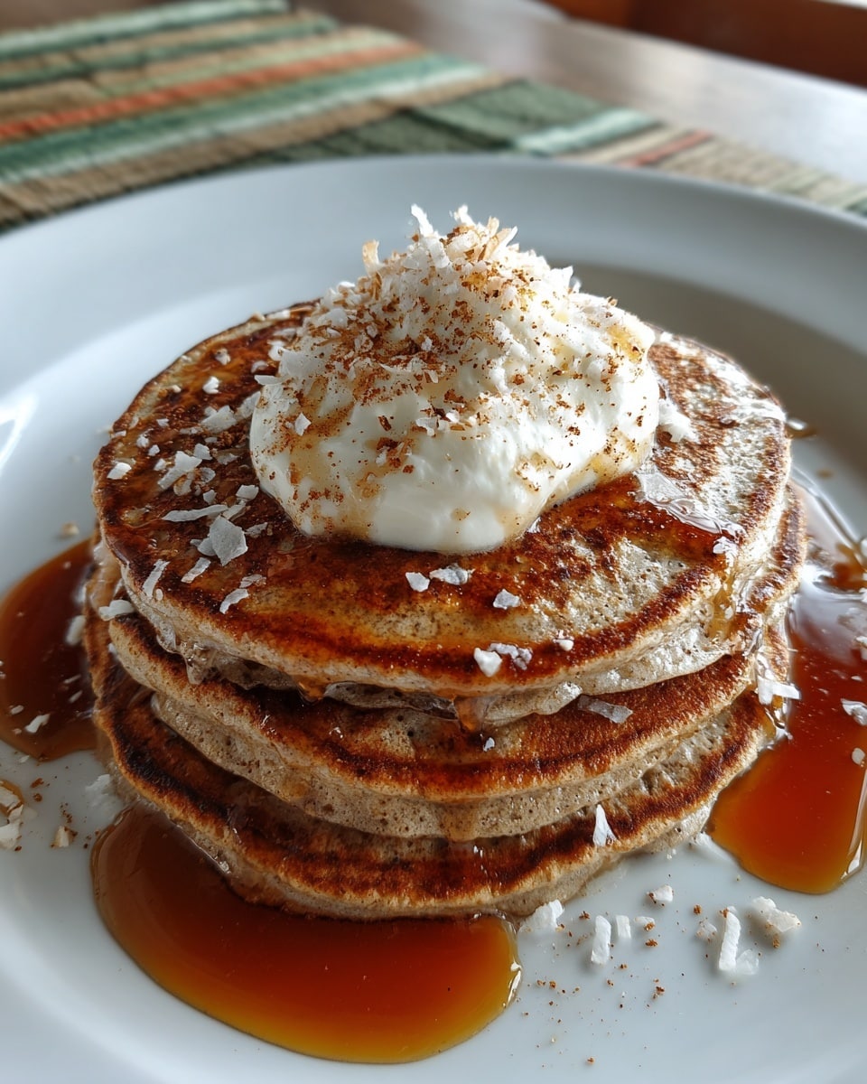 American Buckwheat Pancakes with Blueberries and Maple Syrup Recipe - Recipe Image