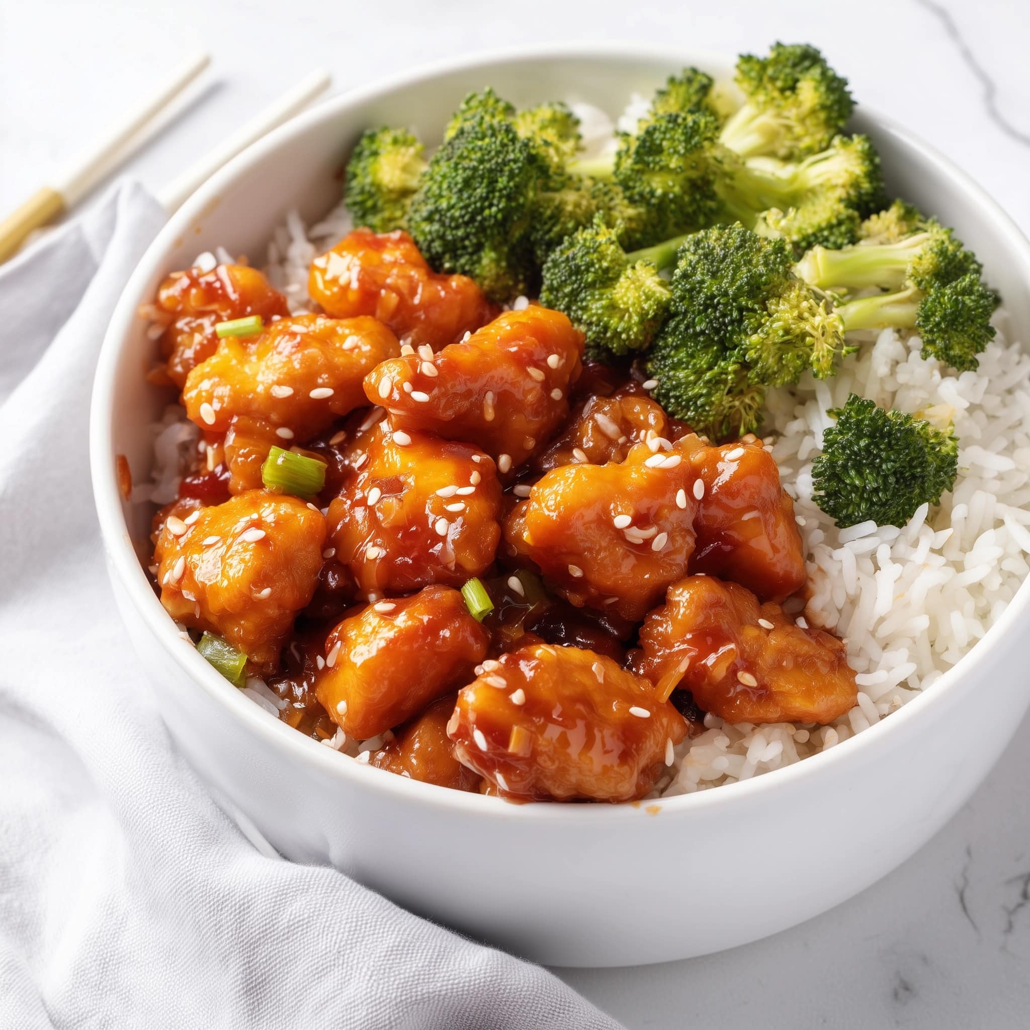 Hot Honey Chicken Bowl Recipe – Sweet & Spicy Dinner with Rice and Veggies Recipe - Recipe Image