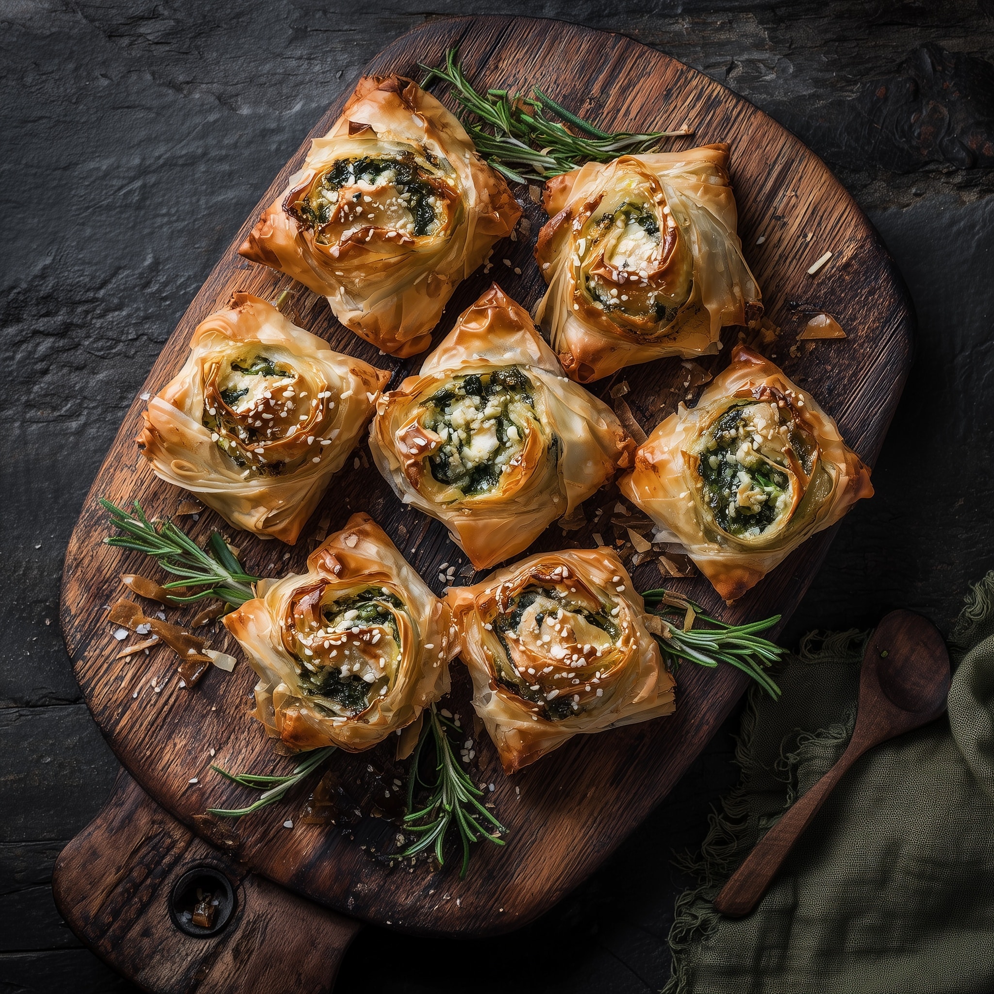 Balsamic Chicory, Pine Nut & Blue Cheese Tartlets Recipe - Recipe Image