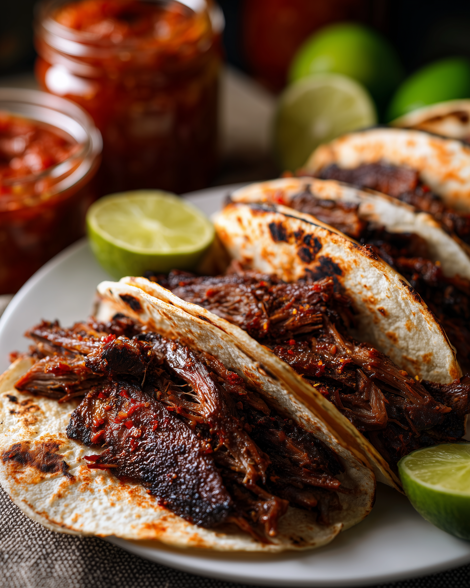 Korean Beef Tacos with Gochujang Slaw in Crockpot Recipe - Recipe Image