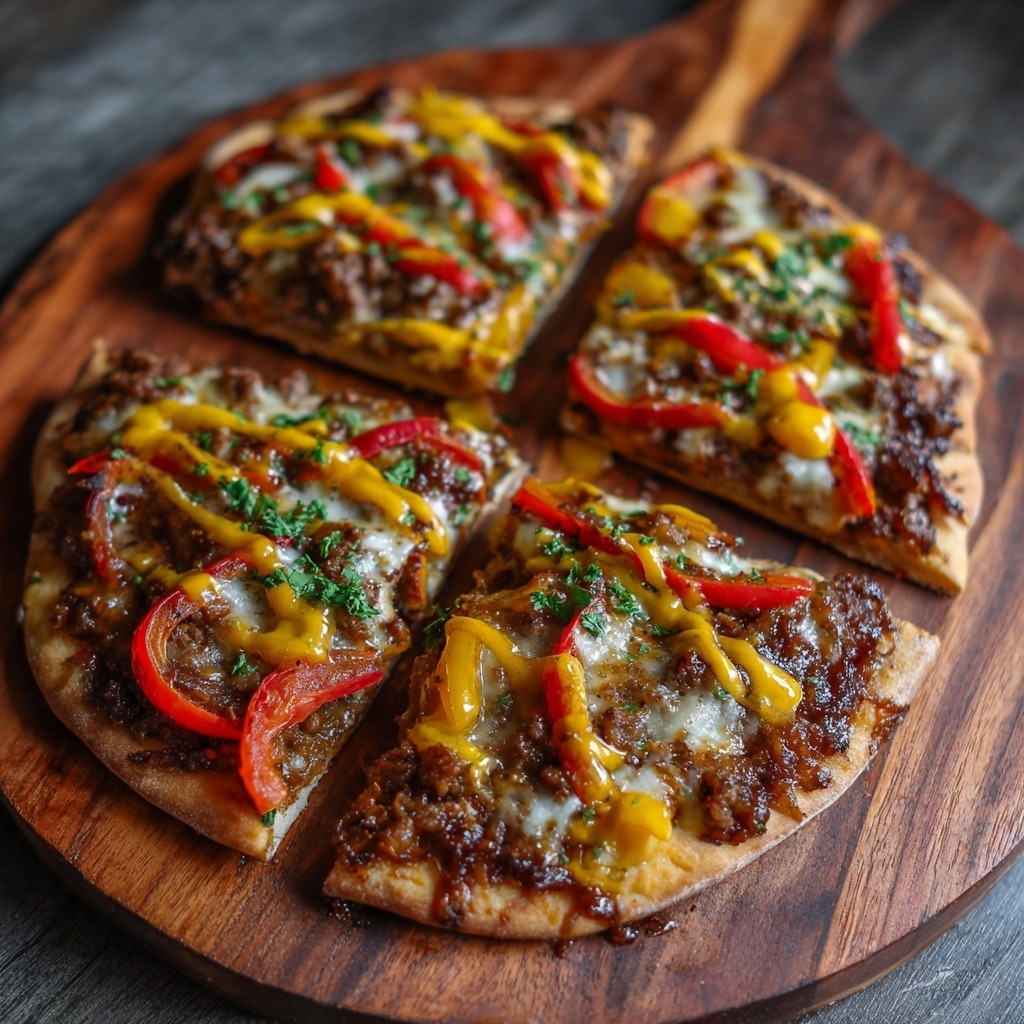Turkish Pide (Flatbread Pizza) with Cheese, Spinach, and Ground Meat Fillings Recipe - Recipe Image