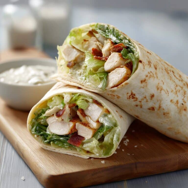 Cheesy Garlic Chicken Wraps Recipe