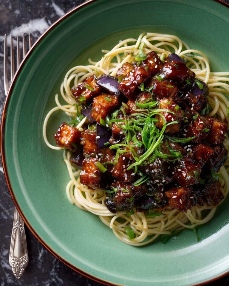 Roasted Eggplant Noodles with Creamy Cashew Sauce Recipe
