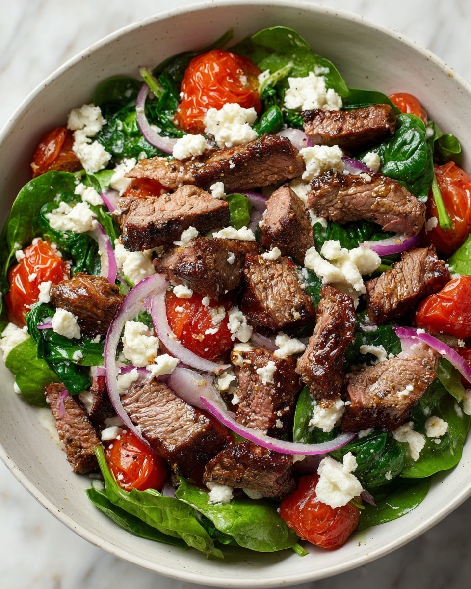 Crispy Lamb Salad with Feta and Balsamic Dressing Recipe - Recipe Image