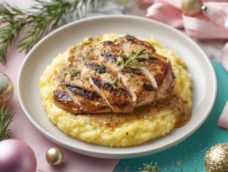 Honey Chipotle Chicken Thighs with Smoked Gouda Mashed Potatoes Recipe