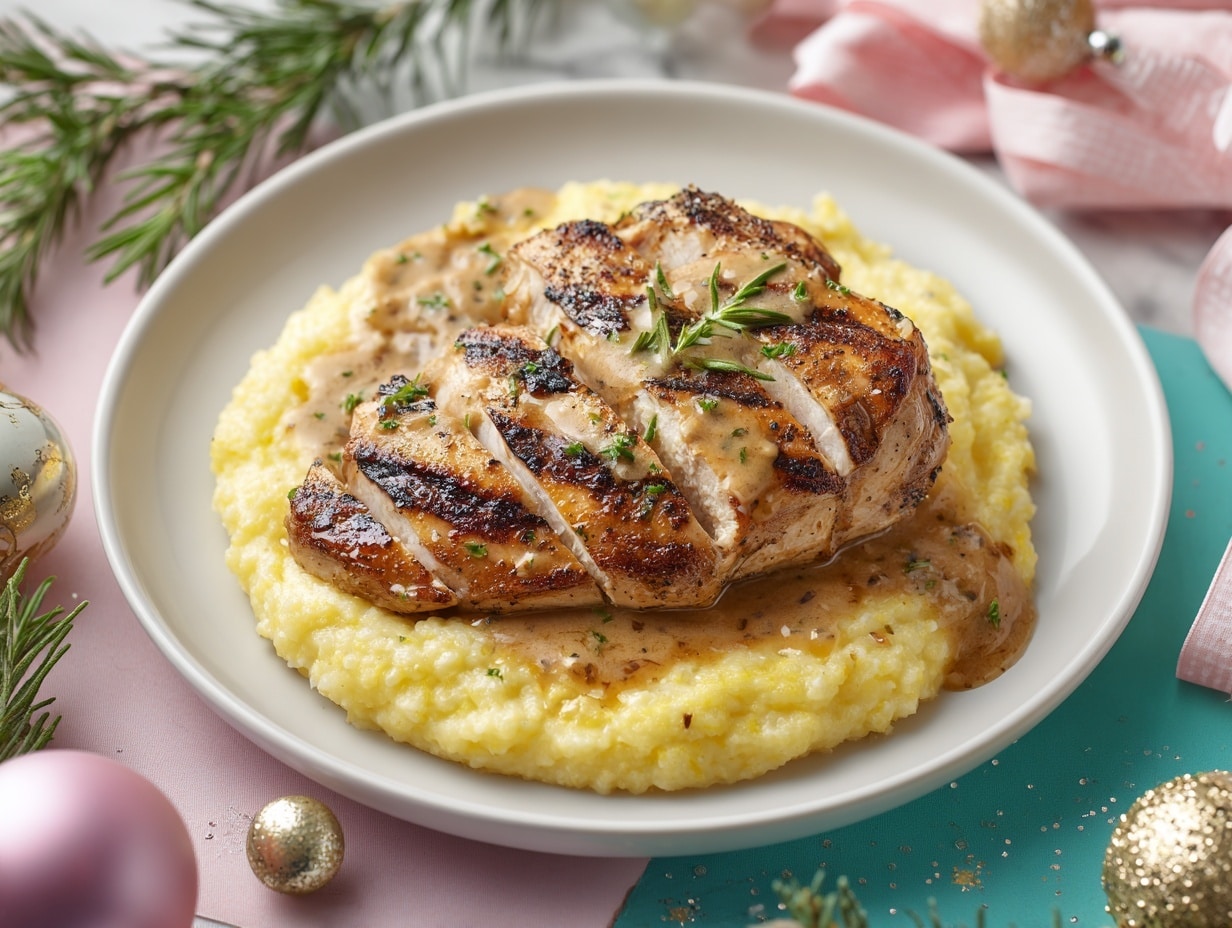 Honey Chipotle Chicken Thighs with Smoked Gouda Mashed Potatoes Recipe - Recipe Image