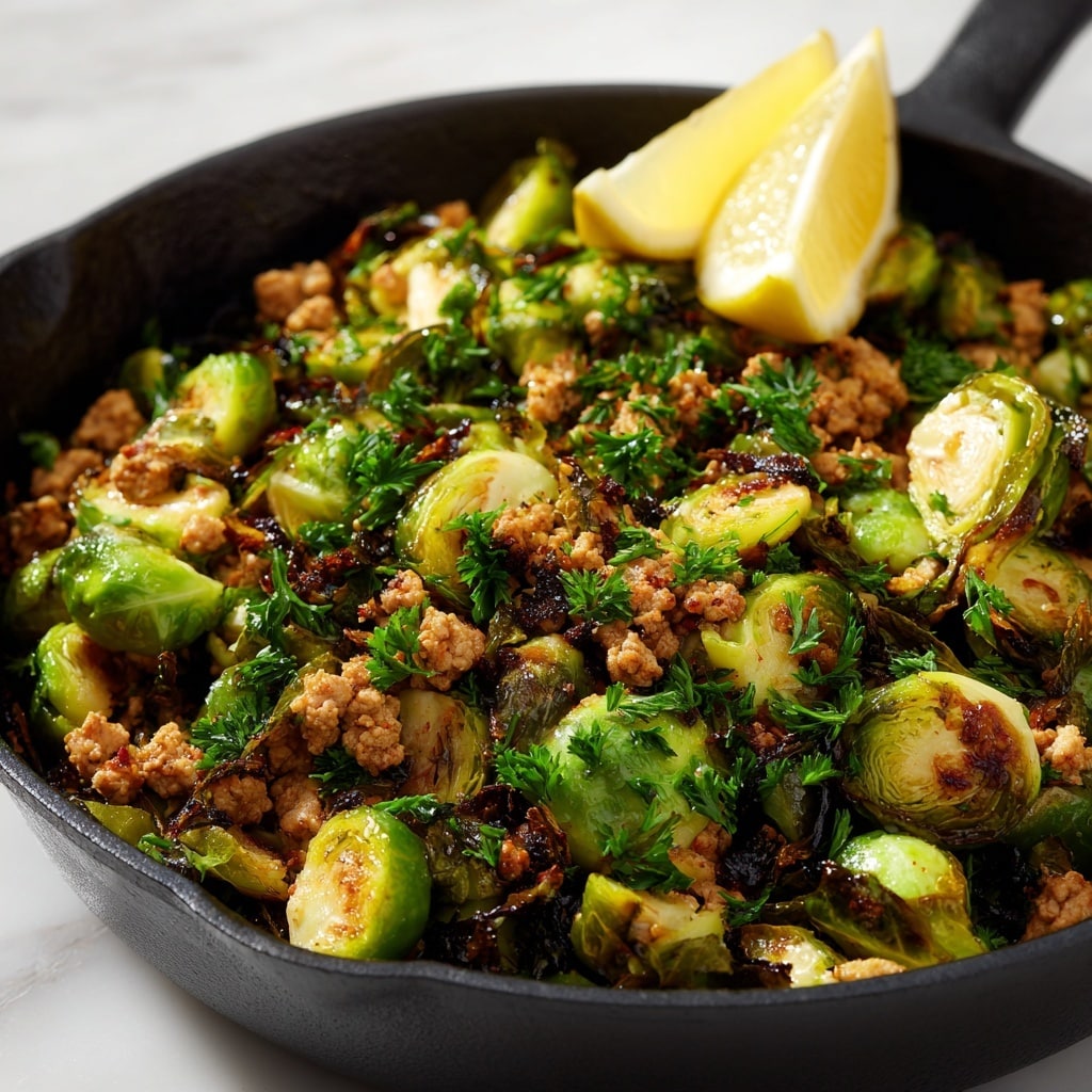 Roasted Brussels Sprouts and Tofu With Chile Lime Dressing Recipe