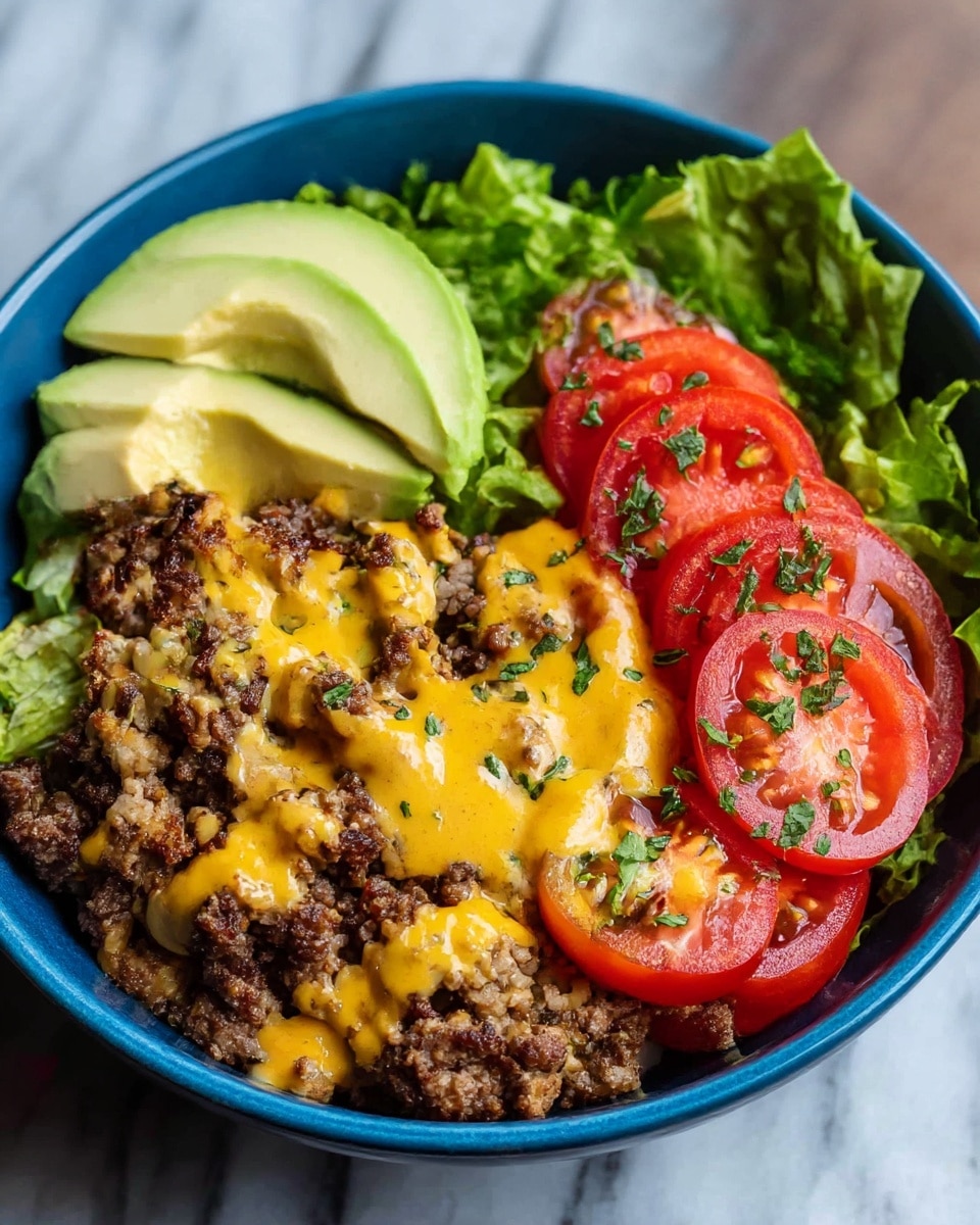 High-Protein Cheeseburger Bowls Recipe - Recipe Image