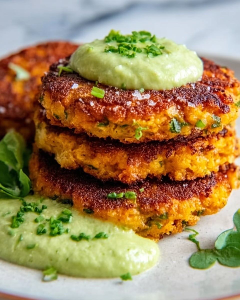 Sweet Potato and Lentil Patties with Avocado Cilantro Sauce and Mango Chutney Glaze Recipe - Recipe Image
