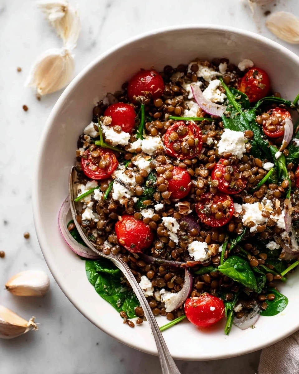 Farro Salad with Sizzled Garlic Dressing Recipe