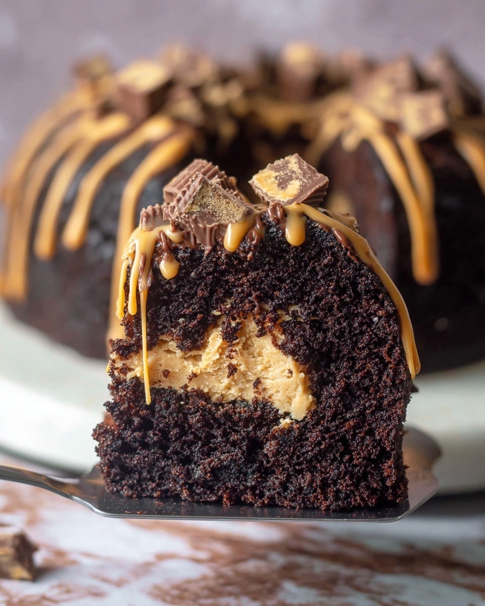 Chocolate Peanut Butter Bundt Cake Recipe - Recipe Image