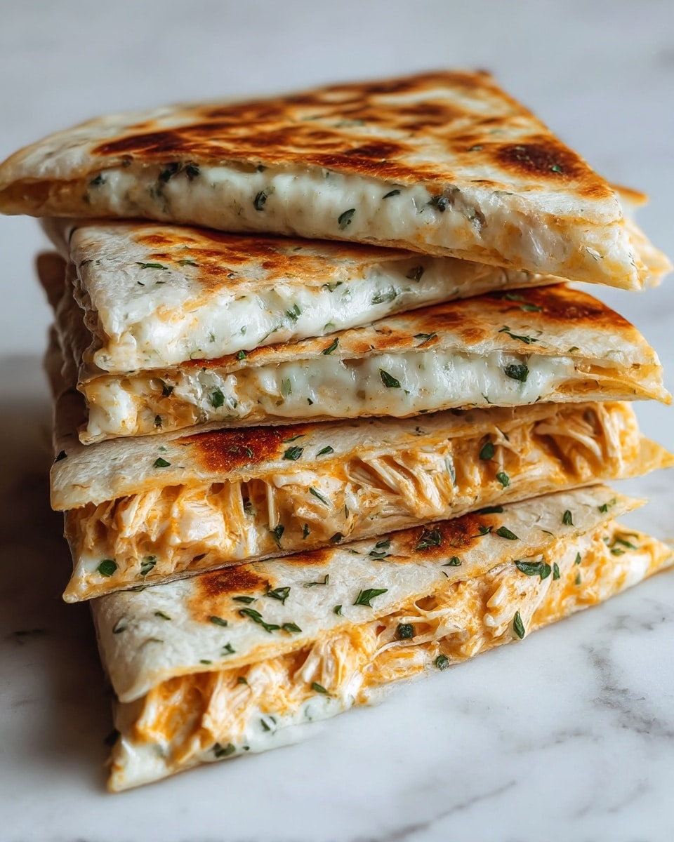 Protein Chicken Ranch Quesadilla Crispy Creamy Low Carb Recipe - Recipe Image