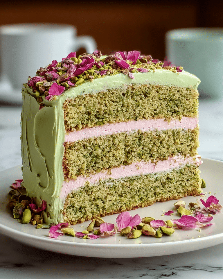 Indulgent Pistachio Rose Milk Cake That Wows Every Bite Recipe