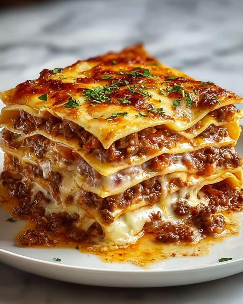 Parmesan Garlic Bacon Lasagna Recipe