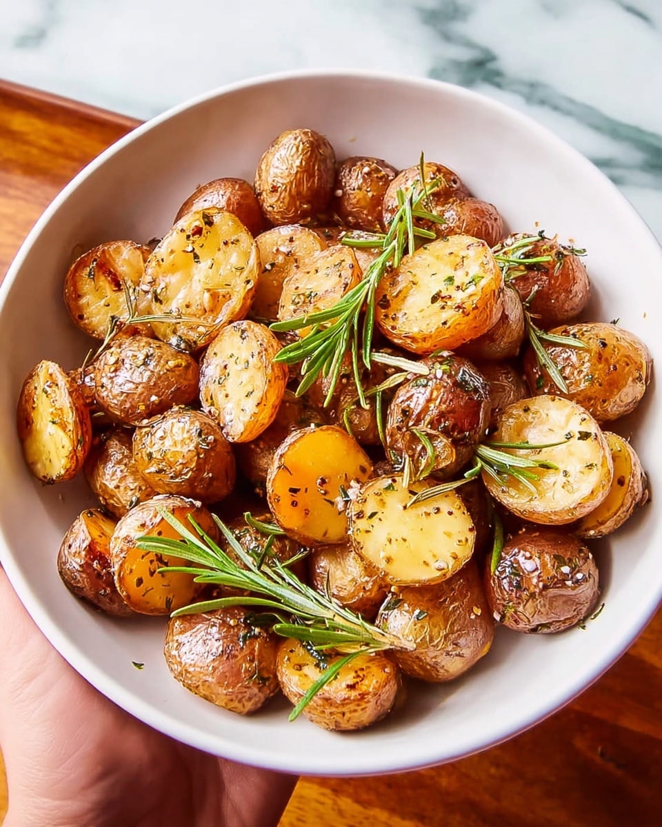 Herb-Roasted Baby Potatoes with Garlic Recipe - Recipe Image