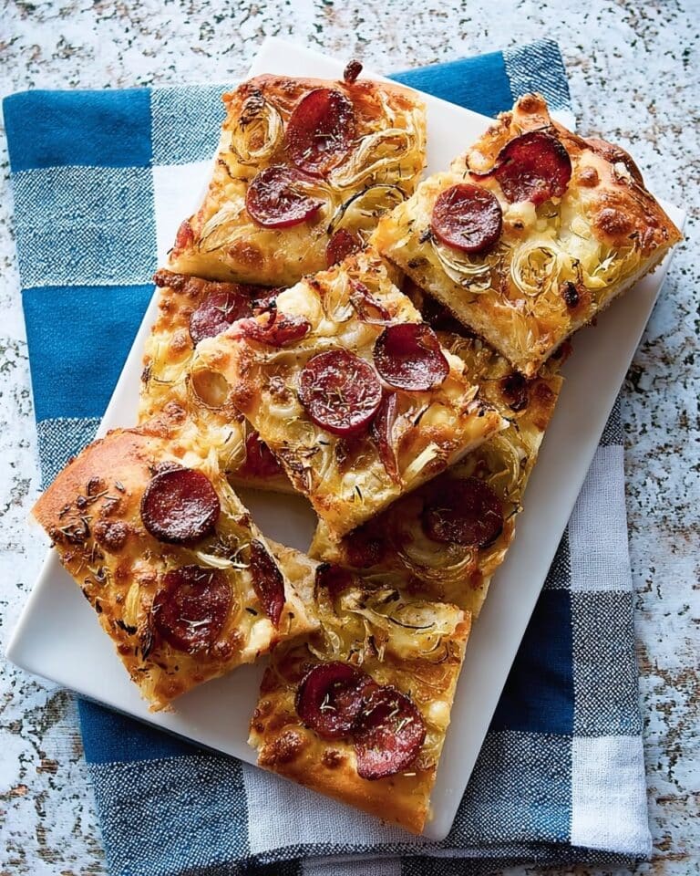 Focaccia with Figs, Caramelized Onions, and Gorgonzola Recipe