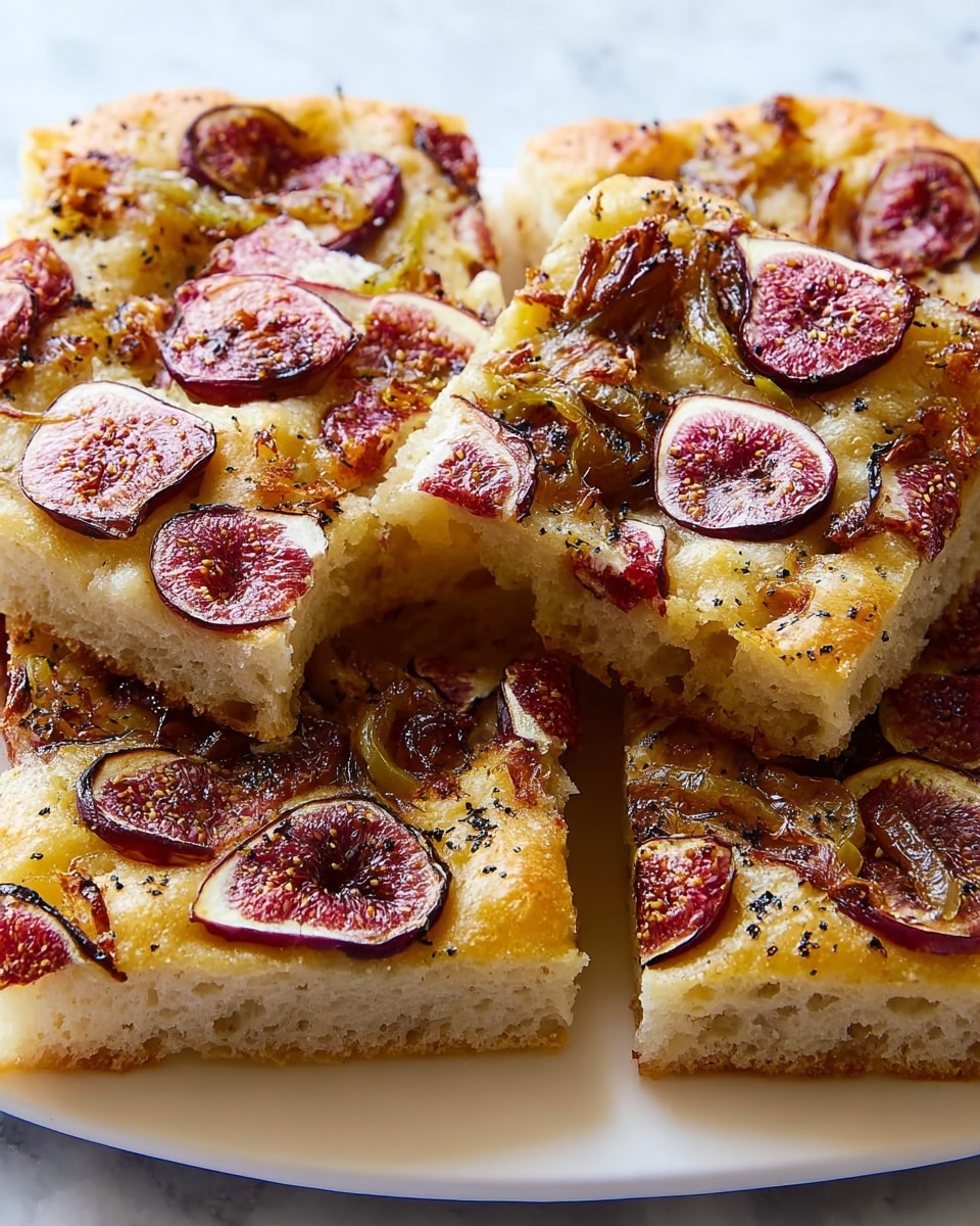 Focaccia with Figs, Caramelized Onions, and Gorgonzola Recipe - Recipe Image