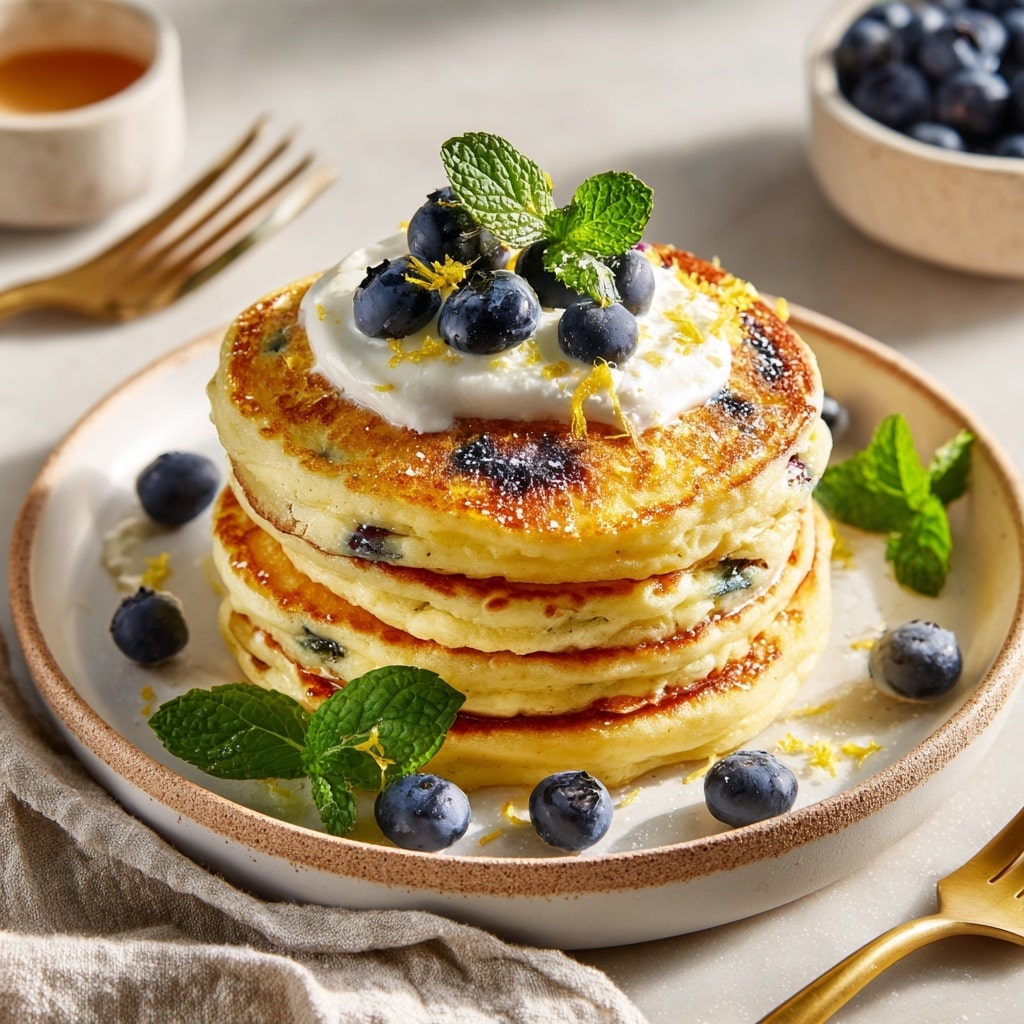 Blueberry Lemon Ricotta Pancakes Recipe