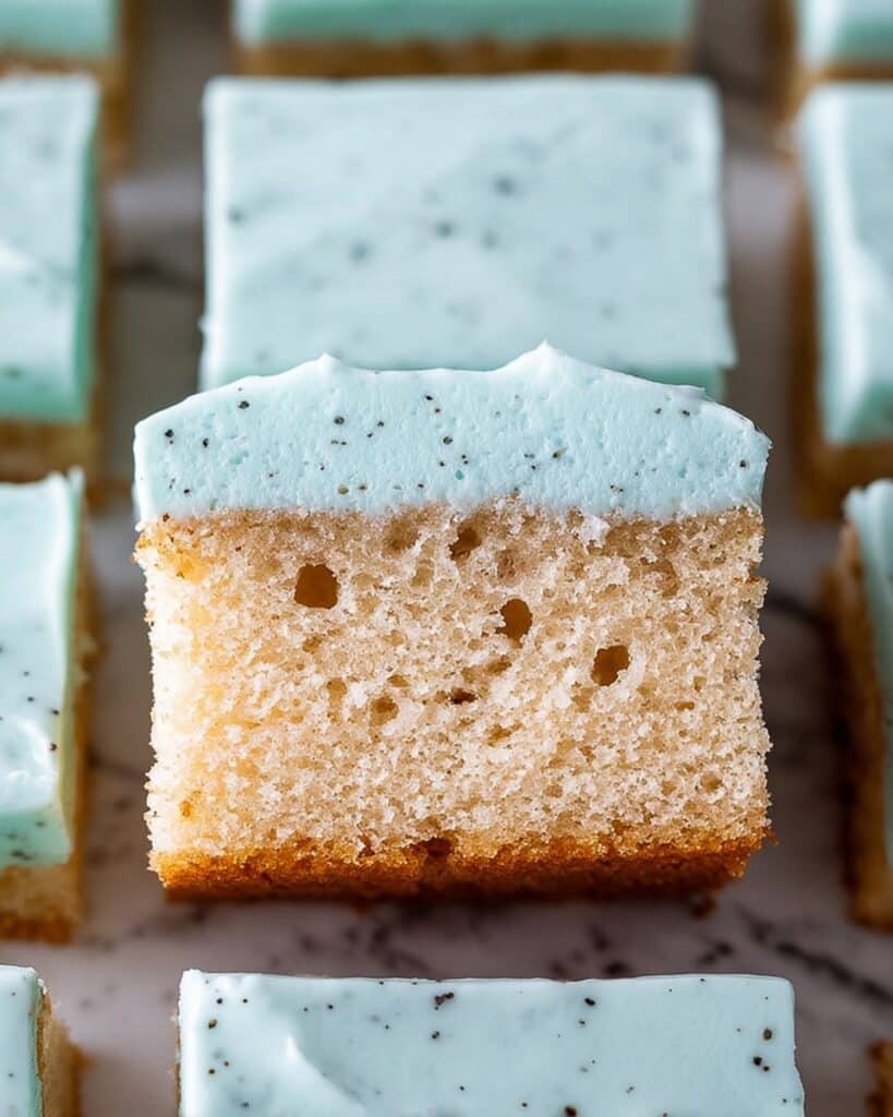 Robin Egg Snack Cake with Speckled Blue Frosting Recipe