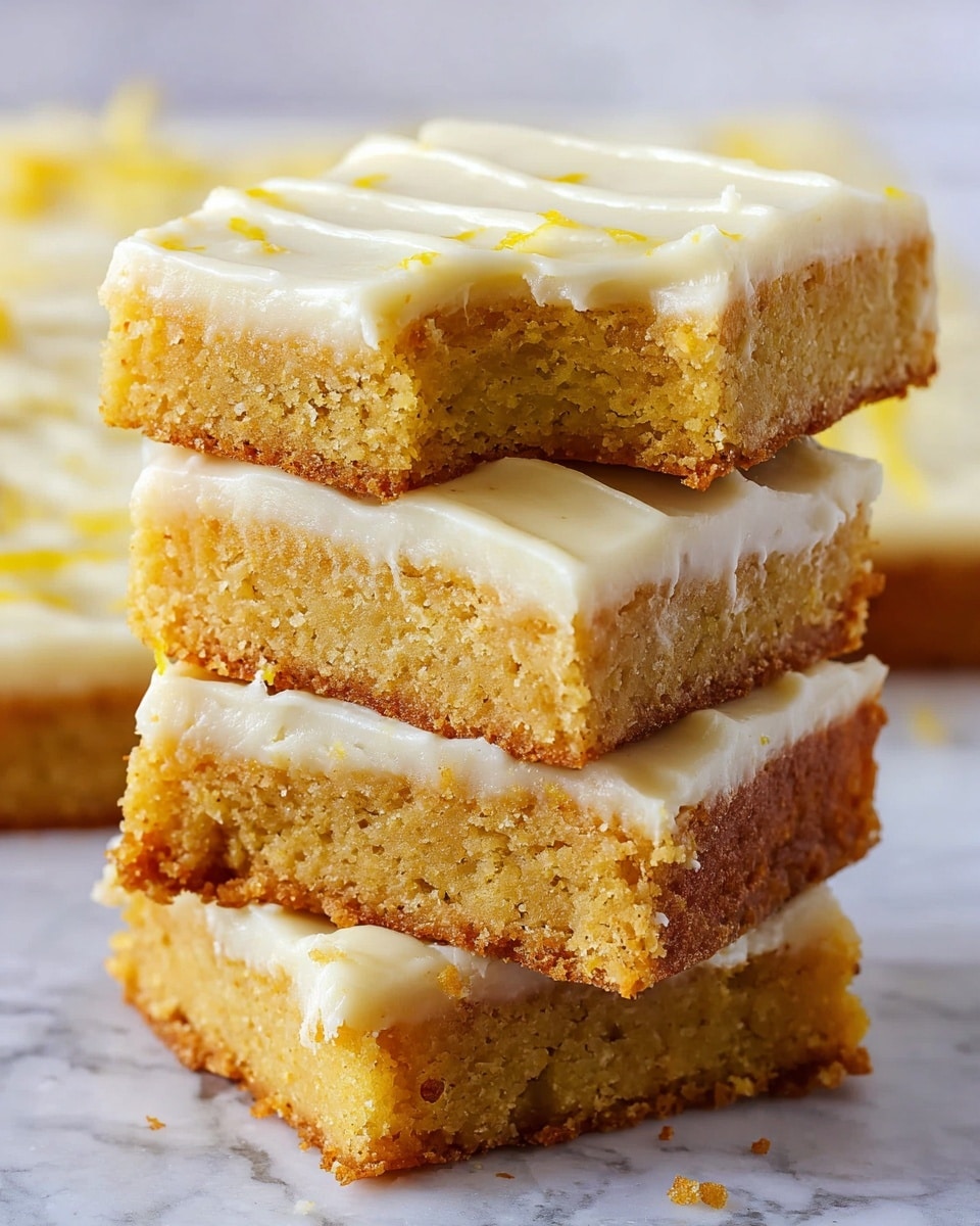 Lemon White Chocolate Brownies with Cream Cheese Lemon Frosting Recipe - Recipe Image
