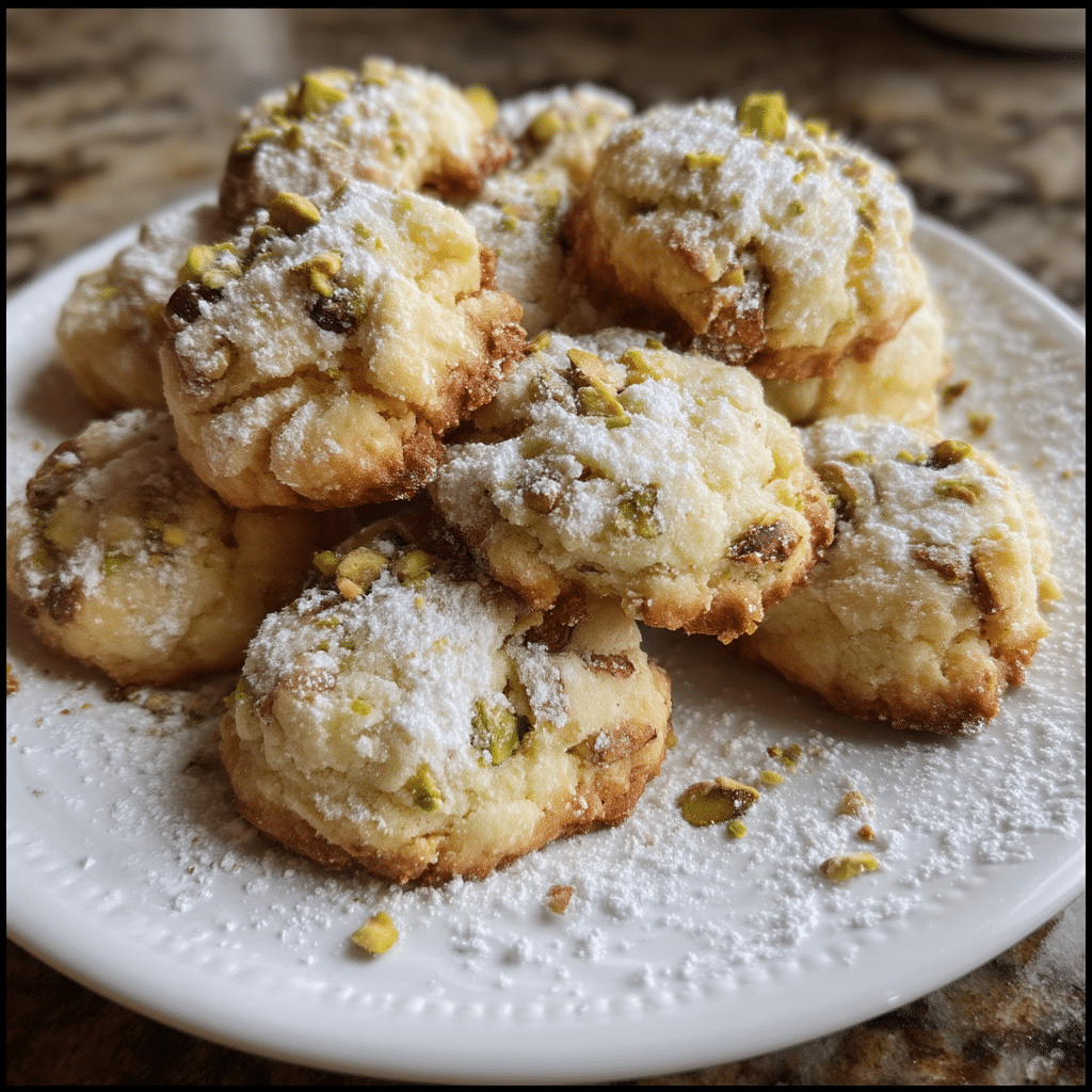 Soft and Chewy Pistachio Pudding Cookies Recipe - Recipe Image