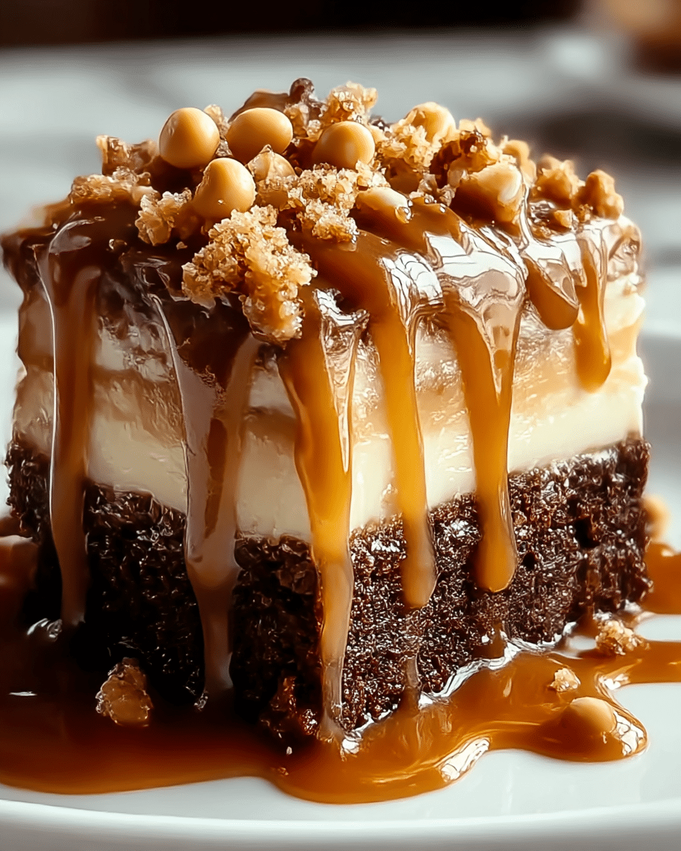 Decadent Caramel Toffee Crunch Cake Recipe - Recipe Image